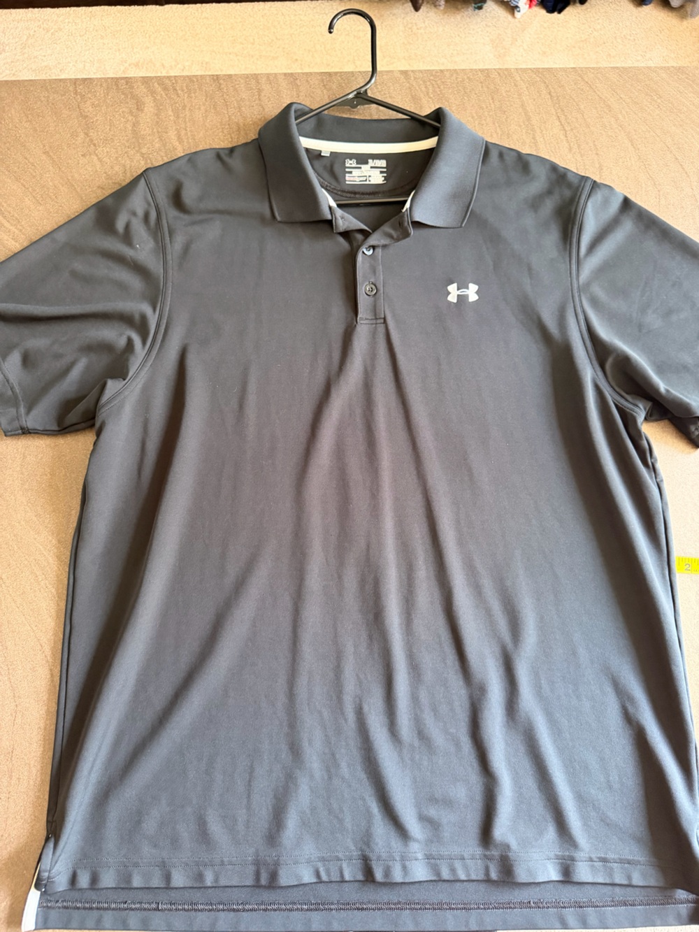 Under Armour Men's Black Performance Polo with Logo